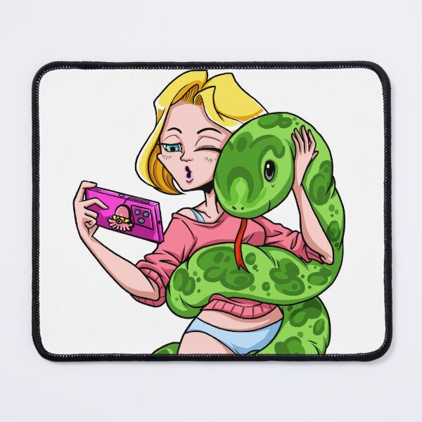 Item preview, Cute Girl with Snake Kawaii Aesthetic designed and sold by Pen-tacle84.