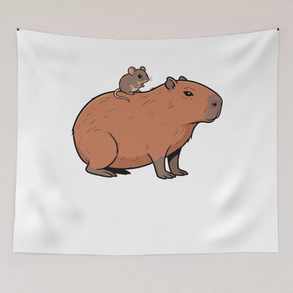 Item preview, Cute Capybara and Vole Rodent Friendship Scene designed and sold by k3rstman1.