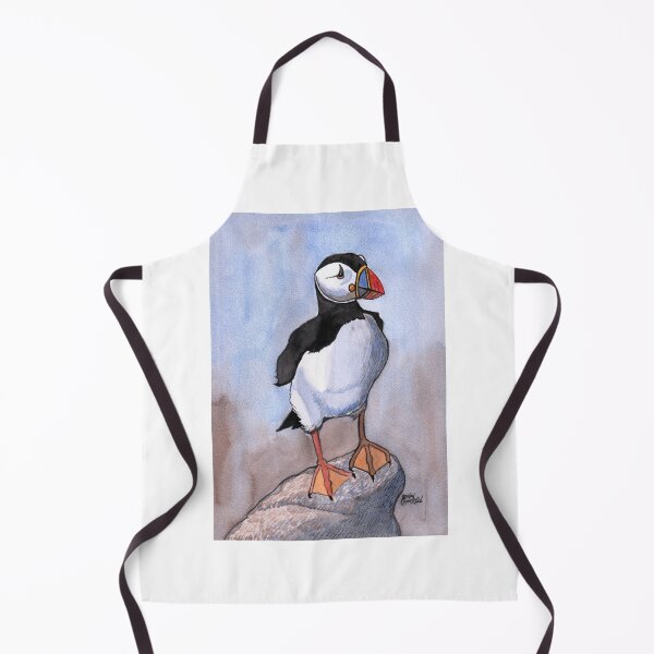 Item preview, Puffin. Watercolor on 21x29.7cm paper. designed and sold by crowleyronan123.