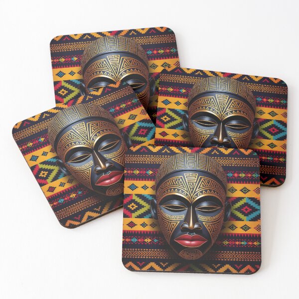 Item preview, Intricate Tribal Mask Design designed and sold by Serene Strokes Art.