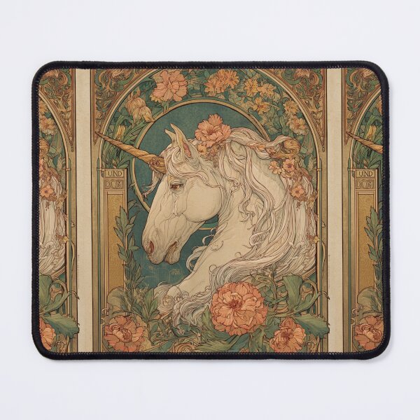 Item preview, Art nouveau Unicorn Card designed and sold by MendaciousMina.