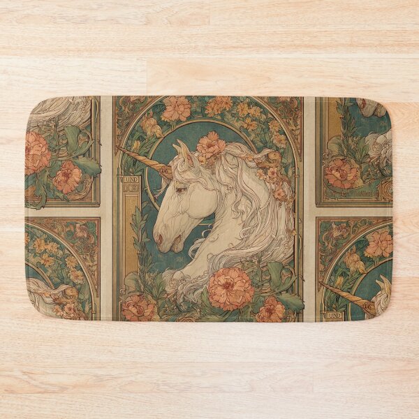 Item preview, Art nouveau Unicorn Card designed and sold by MendaciousMina.