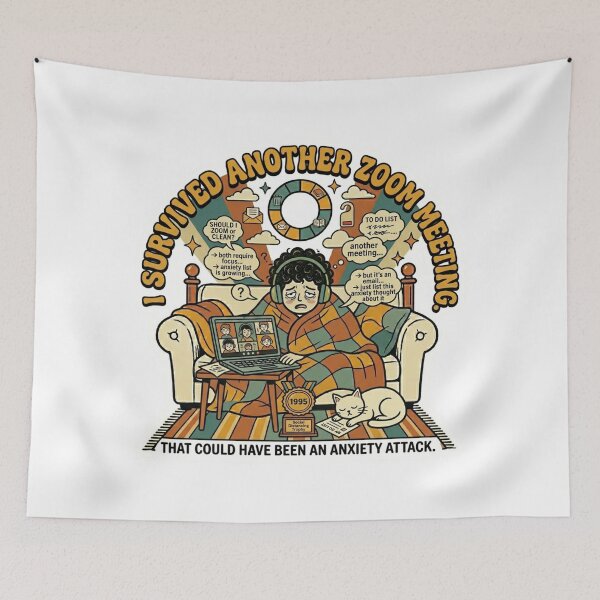 Item preview,  I Survived Another Zoom Meeting Home Office Humor designed and sold by Rex Vox.