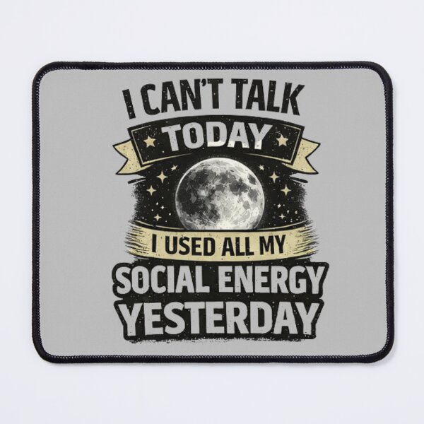 Item preview, I Can’t Talk Today Shirt – Introvert Social Battery Low Moon T-Shirt designed and sold by sumodesign.