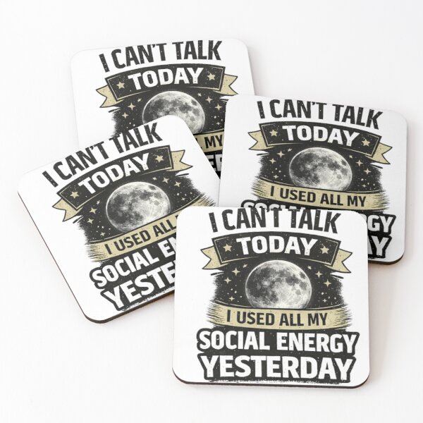 Item preview, I Can’t Talk Today Shirt – Introvert Social Battery Low Moon T-Shirt designed and sold by sumodesign.