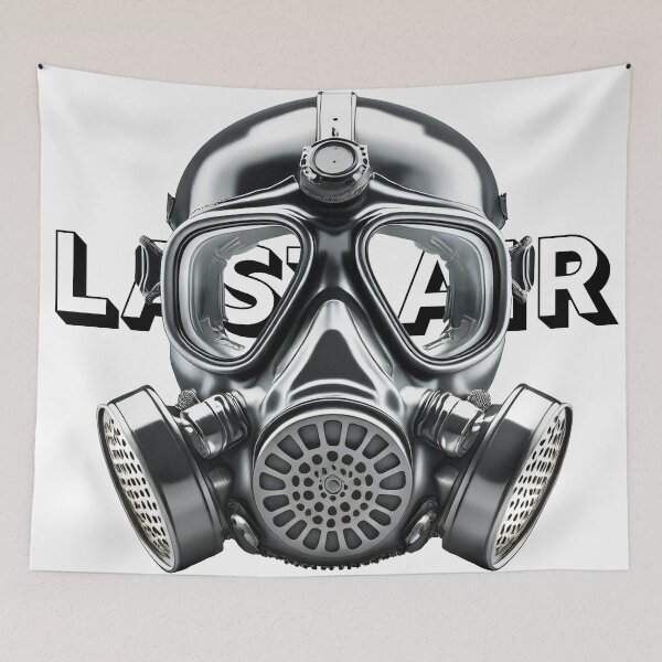 Item preview, Gas mask with LAST AIR text designed and sold by ChernivtsiSkoda.