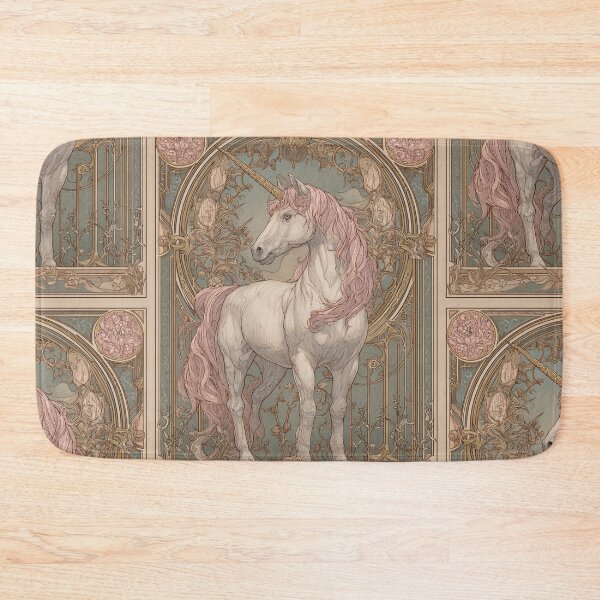 Item preview, Art nouveau Unicorn Card designed and sold by MendaciousMina.