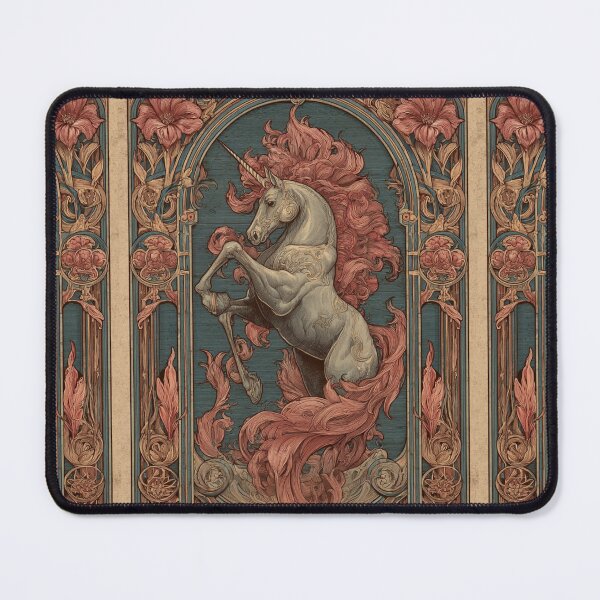 Item preview, Art nouveau Unicorn Card designed and sold by MendaciousMina.