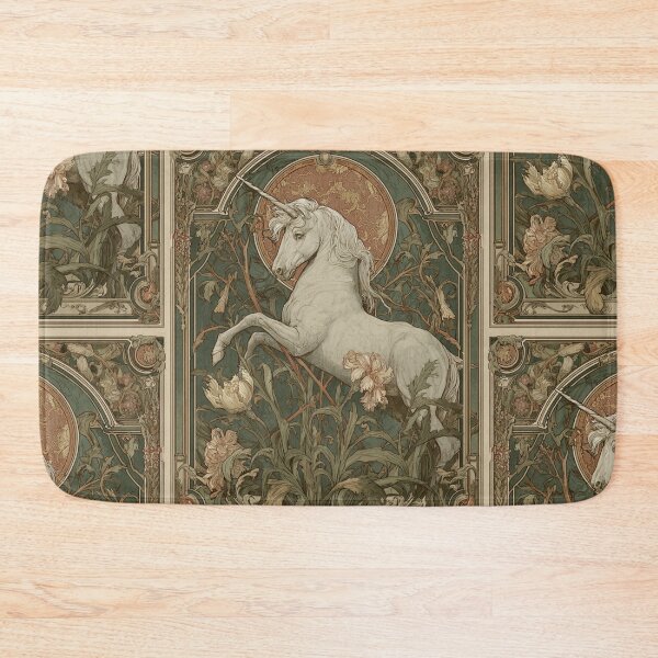 Item preview, Art nouveau Unicorn Card designed and sold by MendaciousMina.