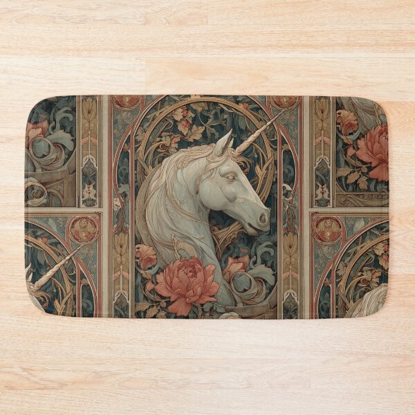 Item preview, Art nouveau Unicorn Card designed and sold by MendaciousMina.