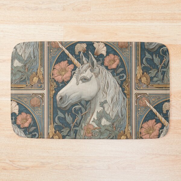 Item preview, Art nouveau Unicorn Card designed and sold by MendaciousMina.