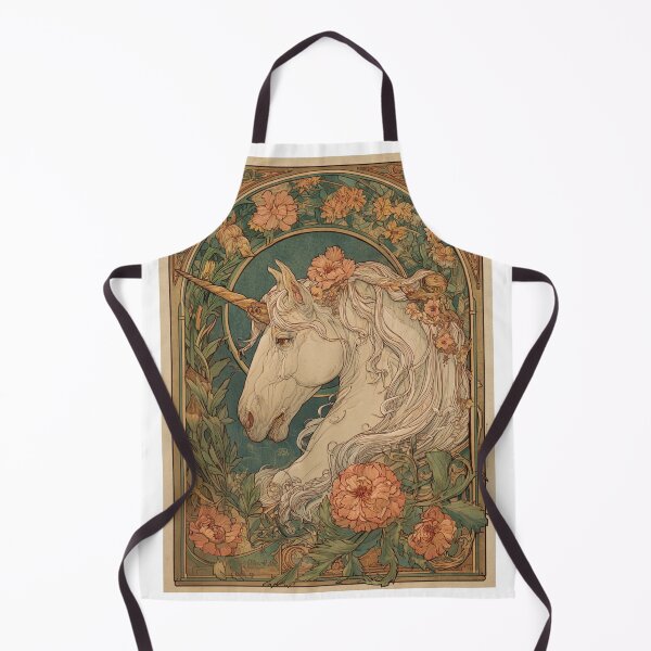 Item preview, Art nouveau Unicorn Card designed and sold by MendaciousMina.