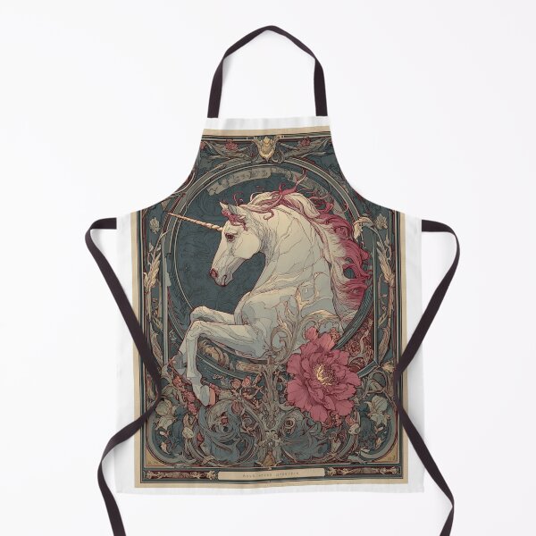 Item preview, Art nouveau Unicorn Card designed and sold by MendaciousMina.