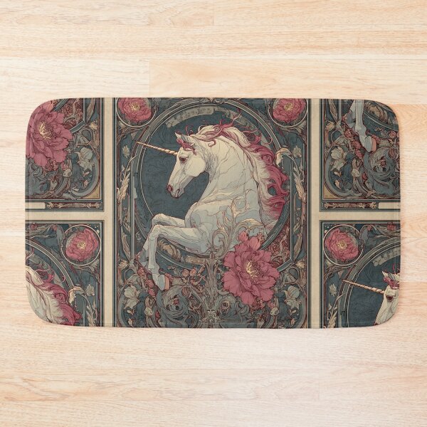 Item preview, Art nouveau Unicorn Card designed and sold by MendaciousMina.