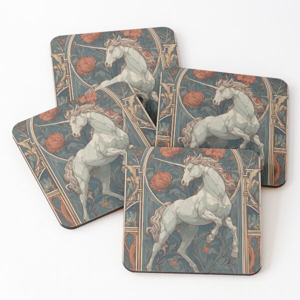 Item preview, Art nouveau Unicorn Card designed and sold by MendaciousMina.