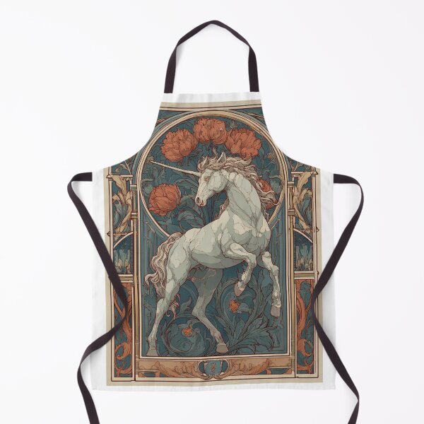 Item preview, Art nouveau Unicorn Card designed and sold by MendaciousMina.