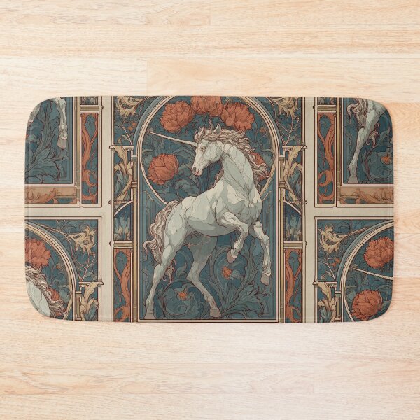Item preview, Art nouveau Unicorn Card designed and sold by MendaciousMina.