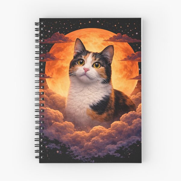 Item preview, Calico Cat Moon Art – Cute Calico Kitten Memorial Gift for Cat Mom Dad designed and sold by PixelsPaws.