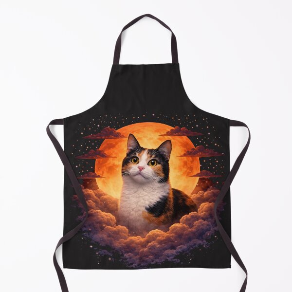 Item preview, Calico Cat Moon Art – Cute Calico Kitten Memorial Gift for Cat Mom Dad designed and sold by PixelsPaws.