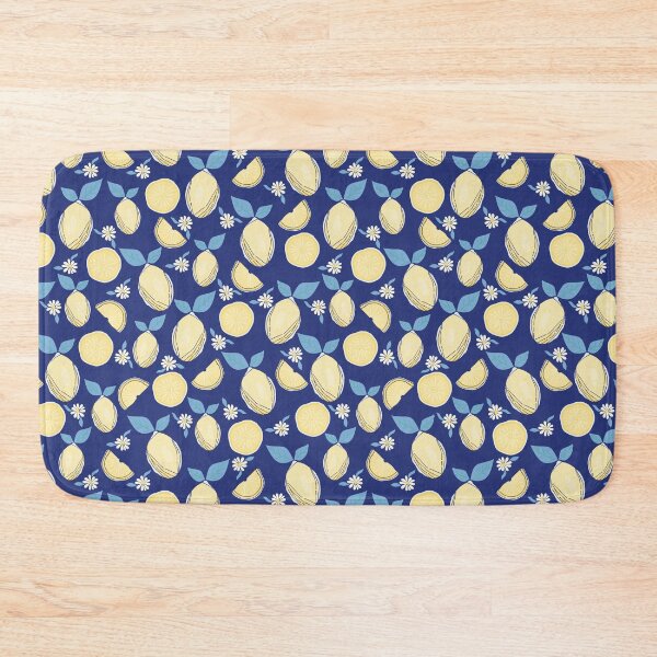 Item preview, Italian Lemons on Cobalt Blue Background designed and sold by Sateenery.