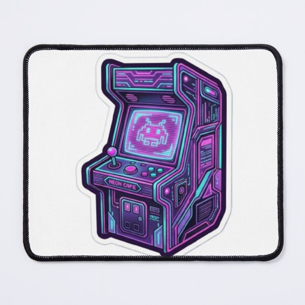 Item preview, neon cyberpunk style retro arcade machine designed and sold by PARMARJEET95.