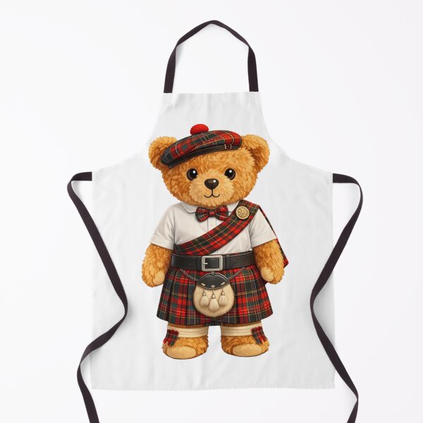 Item preview, Cute Dapper Scottish Teddy Bear in Tartan Kilt and Sporran Illustration designed and sold by CuteBear87.