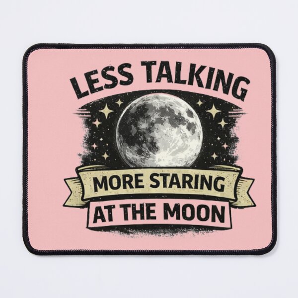 Item preview, Less Talking More Staring at the Moon Shirt – Introvert Aesthetic T-Shirt designed and sold by sumodesign.
