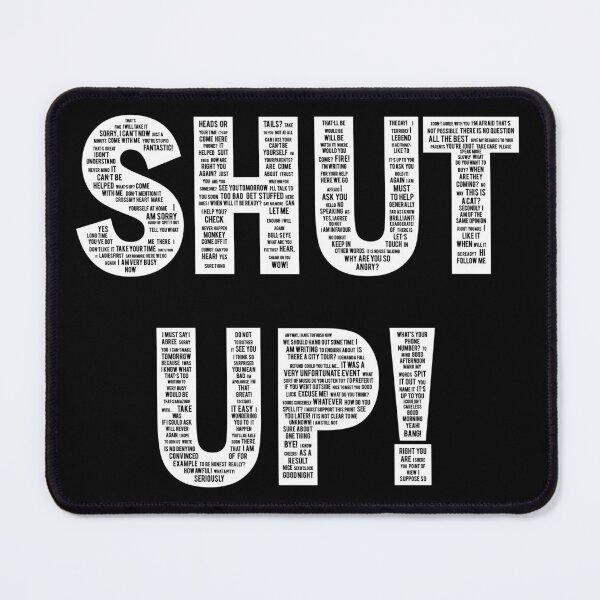 Item preview, Shut Up Funny Typography Black T-Shirt designed and sold by Radson.