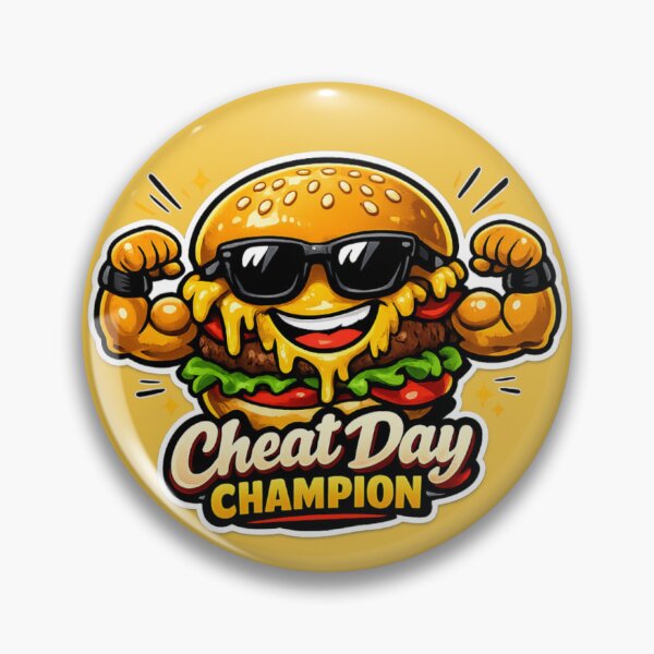 Item preview, Cheat Day Champion – Cartoon Cheeseburger Gym Hero designed and sold by Stricker-Hub.