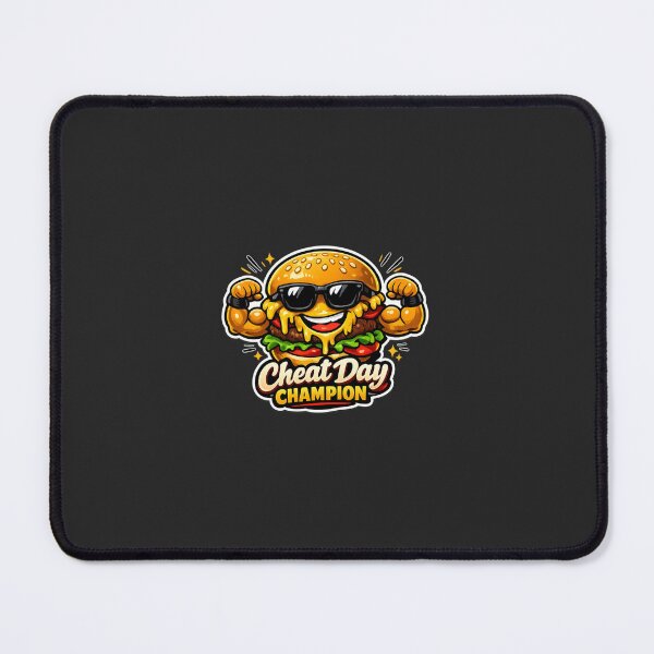 Item preview, Cheat Day Champion – Cartoon Cheeseburger Gym Hero designed and sold by Stricker-Hub.