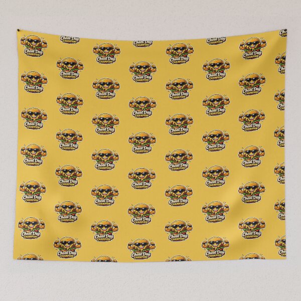 Item preview, Cheat Day Champion – Cartoon Cheeseburger Gym Hero designed and sold by Stricker-Hub.