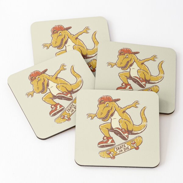 Item preview, Cool T-Rex dinosaur riding a skateboard designed and sold by Mike Kiev art.