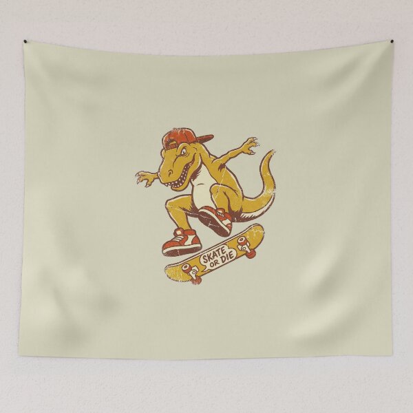 Item preview, Cool T-Rex dinosaur riding a skateboard designed and sold by Mike Kiev art.