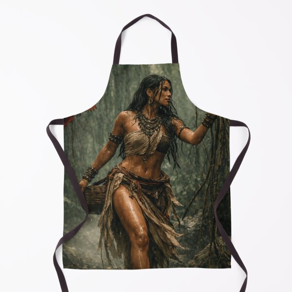 Item preview, Jungle Huntress Warrior Woman Fantasy Art Print designed and sold by INFINISHE.