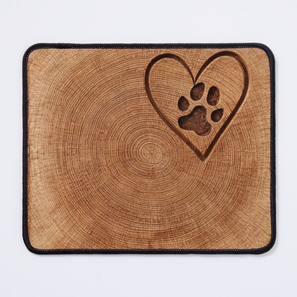 Item preview, Dog Paw Heart on Wood | Rustic Nature Dog Lover Design designed and sold by Paty S Lima.