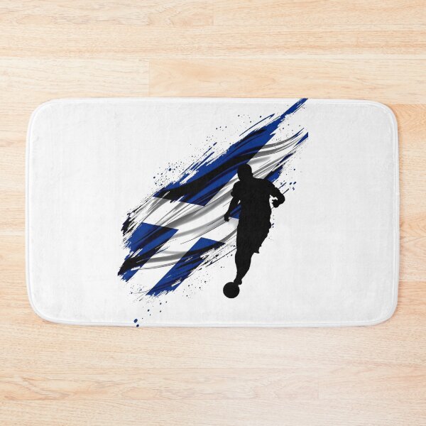 Item preview, Dynamic Scotland Soccer Player Silhouette Saltire Art designed and sold by PMTaurus.