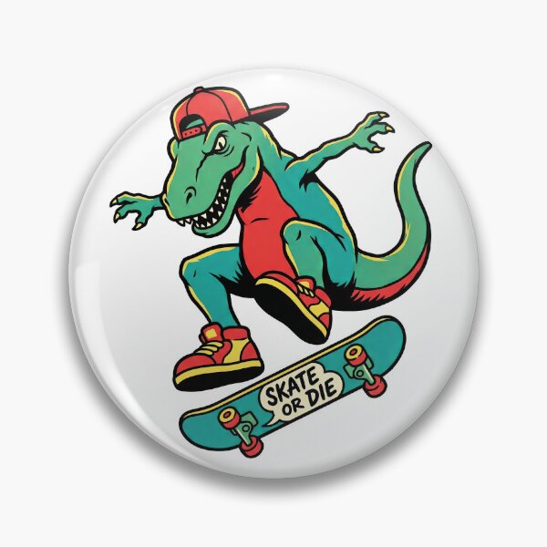Item preview, Cool T-Rex dinosaur riding a skateboard designed and sold by Mike Kiev art.