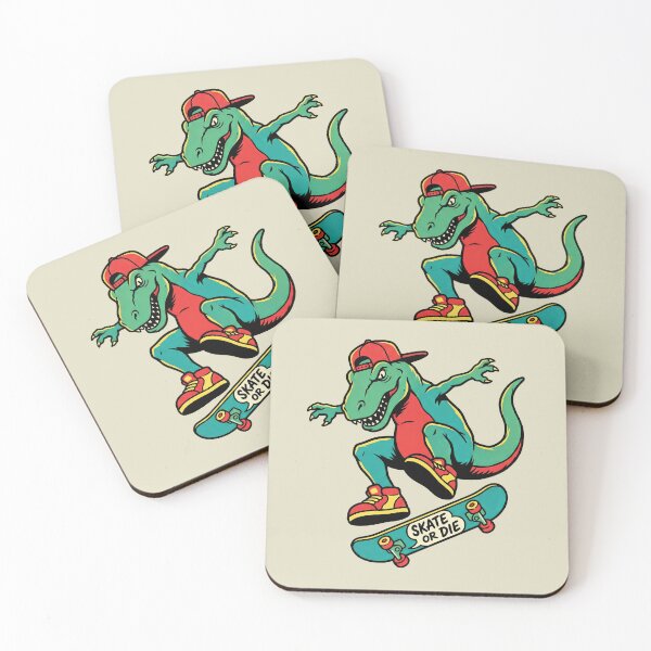 Item preview, Cool T-Rex dinosaur riding a skateboard designed and sold by Mike Kiev art.