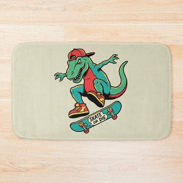 Item preview, Cool T-Rex dinosaur riding a skateboard designed and sold by Mike Kiev art.