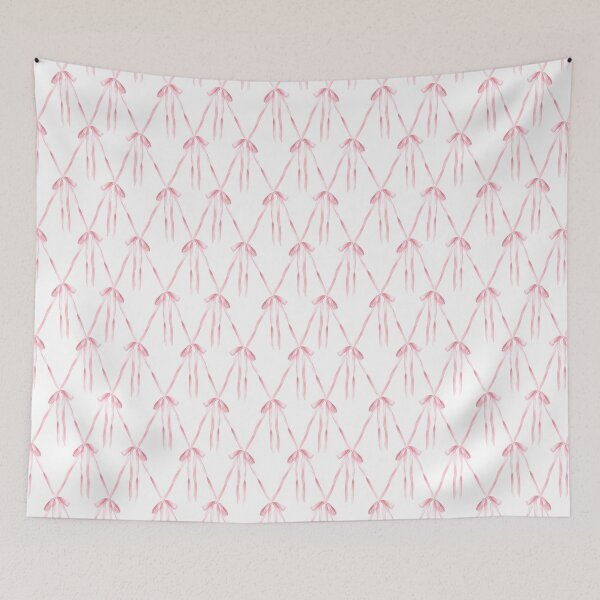 Item preview, Pink silk bow seamless pattern Watercolor ribbon, Girl coquette diamond lattice design illustration designed and sold by BartolArt.