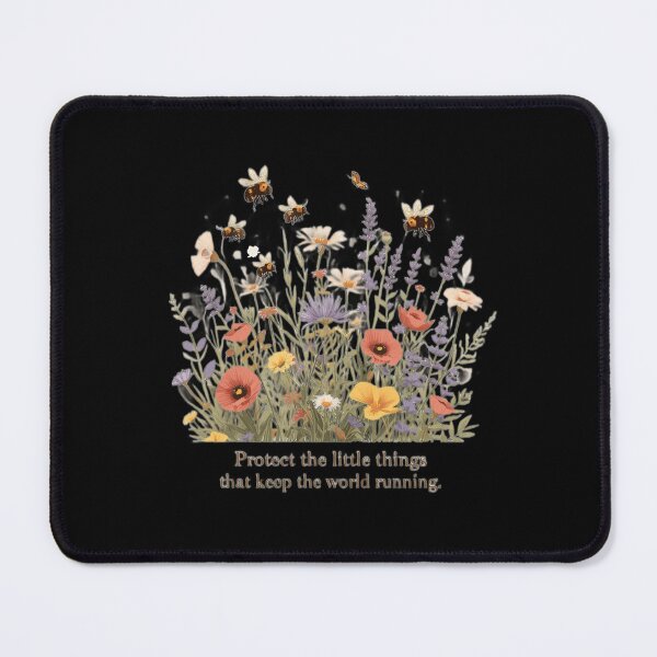 Item preview, Protect the Little Things — Cottagecore Wildflower Bee Botanical Wildlife T-Shirt designed and sold by PrintOrbitLab.