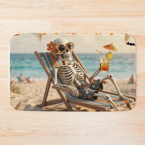 Item preview, Summerween Skeleton Beach Day - Too Hot To Hunt Ghost  designed and sold by VibranPalette.