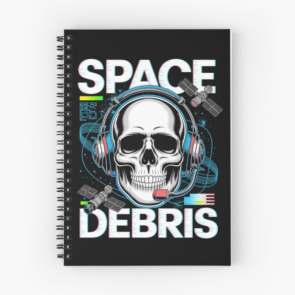 Item preview, Space Debris — Skull Headset Grid Satellite Neon Streetwear Space Tee V1 designed and sold by DarylWelsh2024.
