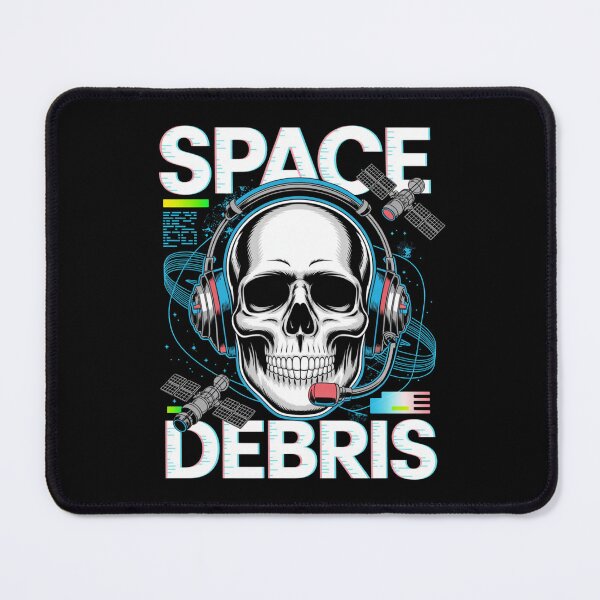 Item preview, Space Debris — Skull Headset Grid Satellite Neon Streetwear Space Tee V1 designed and sold by DarylWelsh2024.