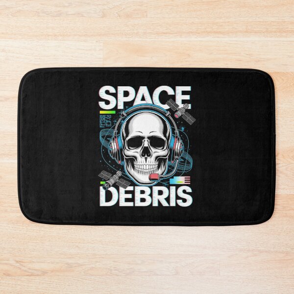 Item preview, Space Debris — Skull Headset Grid Satellite Neon Streetwear Space Tee V1 designed and sold by DarylWelsh2024.