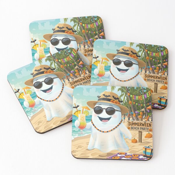 Item preview, Summerween Ghost Beach Party - Spooky Summer Vacation Vibes designed and sold by VibranPalette.