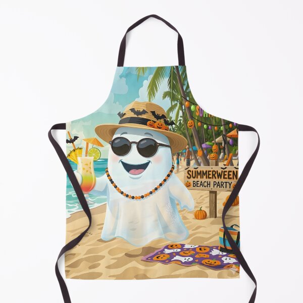 Item preview, Summerween Ghost Beach Party - Spooky Summer Vacation Vibes designed and sold by VibranPalette.