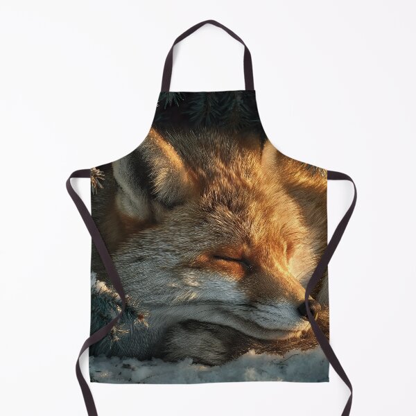 Item preview, Cozy Sleeping Red Fox in Golden Winter Snow designed and sold by EK-World.