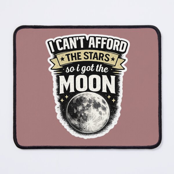 Item preview, I Can’t Afford the Stars So I Got the Moon Shirt | Funny Broke Aesthetic Moon Quote designed and sold by sumodesign.