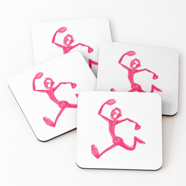Item preview, Red Funny Running Stick Figure designed and sold by Pryhozha.